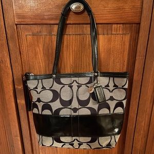 Coach black and gray shoulder bag.  Like new.